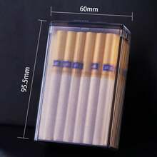 Sealed, Damp-proof, Creative & Personalized Plastic Cigarette Case With Sliding Cover, Transparent, Simple & Fashionable, 20 Sticks Capacity, Gift Box Pack For Cigarette Lovers - Black - View 8