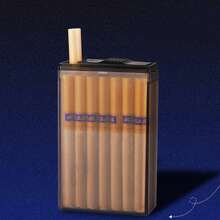 Sealed, Damp-proof, Creative & Personalized Plastic Cigarette Case With Sliding Cover, Transparent, Simple & Fashionable, 20 Sticks Capacity, Gift Box Pack For Cigarette Lovers - Black - View 4