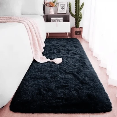 Tapete Passadeira Felpuda Peludo Grande Macio Luxo Decoração 2,0m x 0,60cm  para Corredor e Beira de Cama