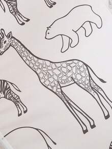 2pcs  Pop-up Laundry Hamper With Handles, Cartoon Giraffe Foldable Laundry Basket, Household Dirty Clothes Storage Basket For Bathroom, Portable Sundries Toys Sorting Storage Basket - Black and White - View 9