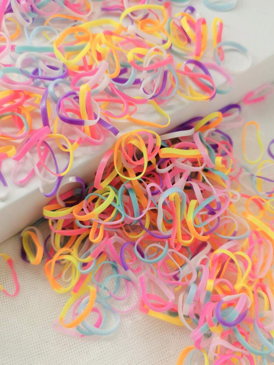 300 chiếc Mini Băng tóc Cao su Đàn hồi Đối với Tóc , Bím tóc , Lễ cưới Kiểu tóc , - Nhiều màu - Xem 1