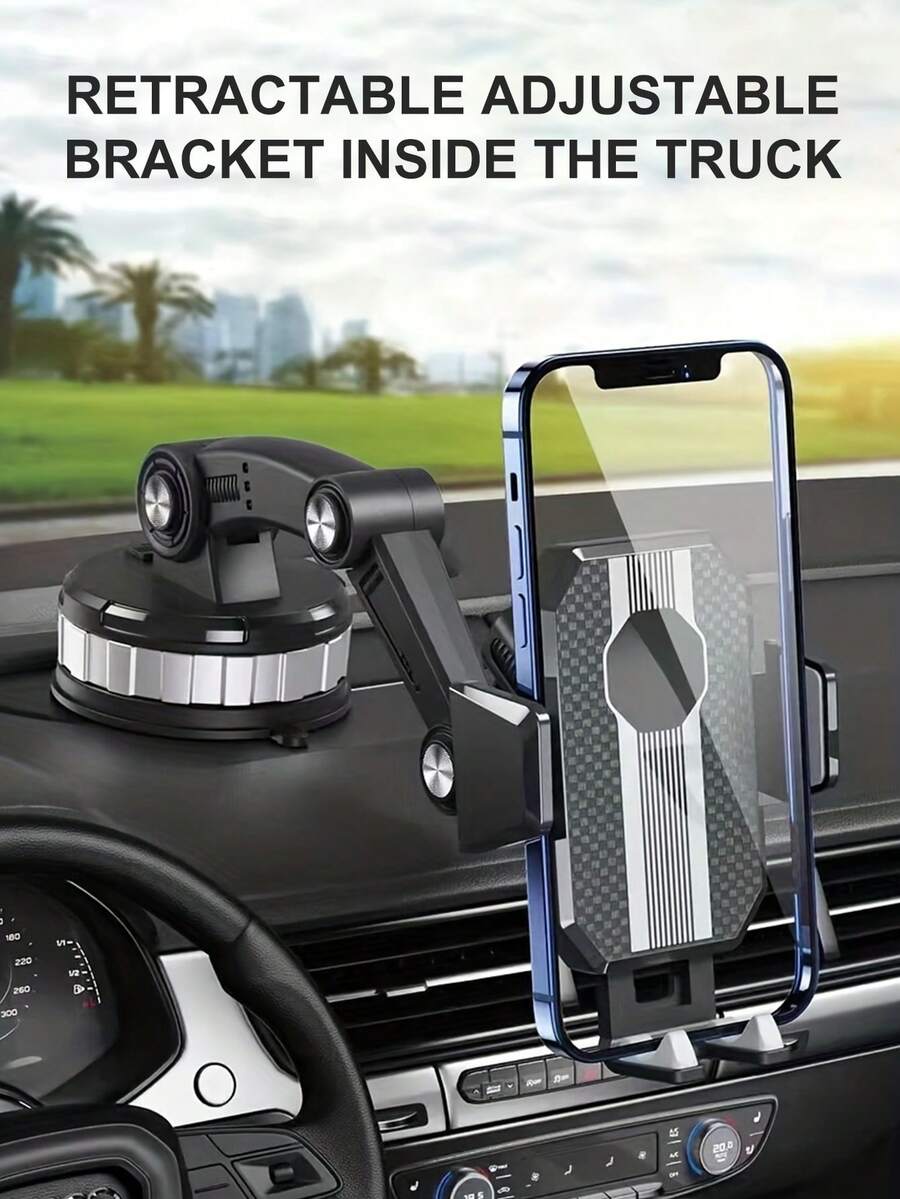 1pc Telescopic Adjustable Bracket For Large Cargo Truck Interior - Black - View 1