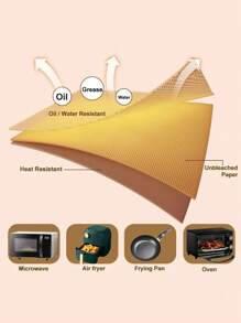 50 Chiếc Nồi Chiên Không Dầu Air Fryer Giấy Lót Dùng Một Lần, Giấy Da Vuông, Giấy Nướng Chống Dính, 6.3inchx6.3inch, Dành Cho Nhà Bếp Nướng Nồi Chiên Không Dầu Air Fryer Liners Nồi Chiên Không Khí Giấy Airfryer Air Frier - Màu Khaki - Xem 6