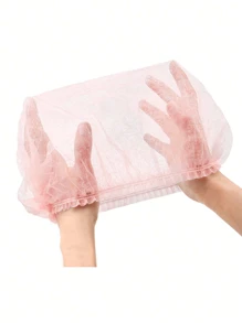 50 件一次性帽子、不織布帽套、睫毛防塵工具