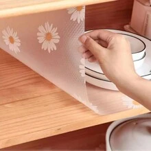 1 Rollo De Forro Para Estante Impreso, Lavable Eva Refrigerador Mat, A Prueba De Agua Y Aceite Y Forro De Cajón A Prueba De Polvo, Antimanchas, Forro Antideslizante Para Nevera, Armario De Cristal, Suministros De Cocina Del Hogar