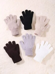 6 Mùa Đông Ảo thuật Găng tay Đen Đan Găng tay Ấm áp Co giãn Găng tay Đối với Hóa trang Trang phục Thời tiết lạnh - Nhiều màu - Xem 3