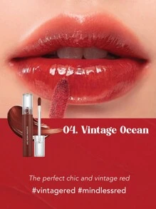 Rom&nd Glasting Water Tint 04 VINTAGE OCCAN, Romand Liquid Lipstick, Lip Gloss, Non-Sticky, High Shine, Glossy Finish, Long-Lasting, Moisturizing, Highlighting, Natural-Beauty, Lip Tint For Daily Use, K-Beauty,GIFT,4g/0.14oz - 上光 04 復古 OCCAN - 查看 2
