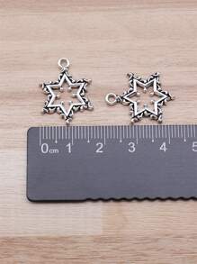10入/袋22x16mm（0.87x0.63英寸）古銀色雪花吊墜,適用於手工珠寶製作 - 古銀色-10pcs - 查看 2