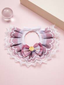 貓咪蕾絲圍巾項圈口水巾寵物精靈小布偶貓衣服裝飾狗狗圍兜飾品