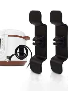 1pc Black Kitchen Cord Winder Flexible Wire Storage Fixed Hider - Black - View 1