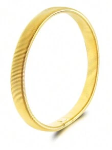 1入簡單實用可調節金屬彈簧手環,可用作手臂帶,適合男性日常穿戴 - 彈性手鐲 - 查看 8