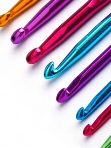 1入組合金勾頭3.5mm多彩氧化鋁鉤針金屬針diy編織工具(針織) - 彩色 - 查看 4