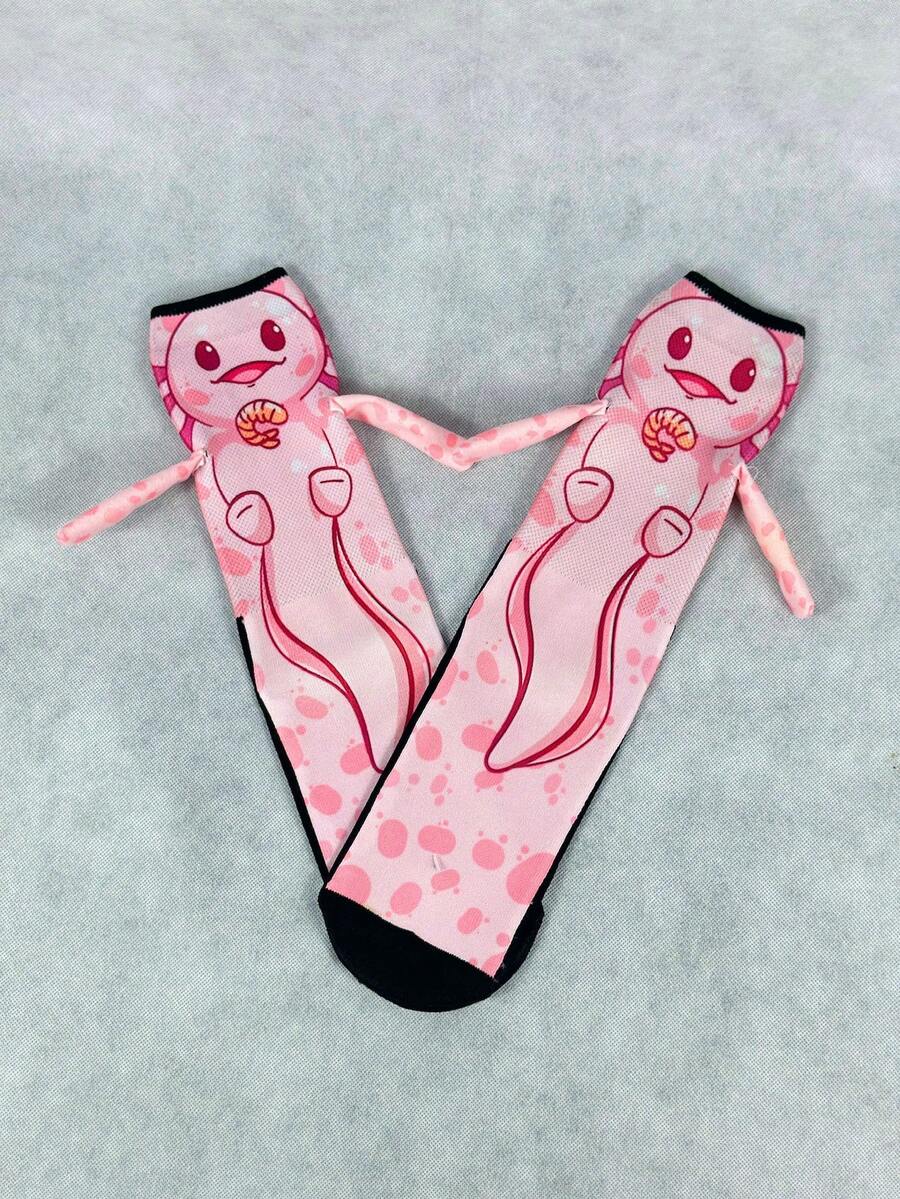 Calcetines Unisex Estampado de Ajolote Magnético con manos 3D Iman - Multicolor - Ver 1