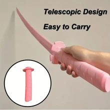 Expandable Samurai Sword Toy For Cosplay And Collectible: Gravity-Powered Swinging And Shrinking Sword - Black - View 6