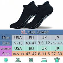 3 đôi tất chống trượt thể thao ngoài trời Deefly có tay cầm bằng gel, cổ thấp, giảm xóc, lý tưởng cho gia đình, bệnh viện, phòng tập thể dục, múa ba lê, Pilates, Yoga, có các cỡ M/L/Xl - màu đen - Xem 7