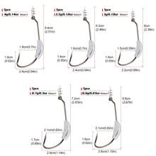 SOUGAYILANG 5 cái Móc câu cá Với Chì Qủa tặng 5 cái Mềm mại Mồi câu cá Đầu gá Crank Cái móc Đối với Bass Câu cá  Bù lại Cái móc - Có sẵn In 3G , 3.5g , 4G , 6.6g , Và Câu cá  Cân nặng Cái móc - Bạc - Xem 3
