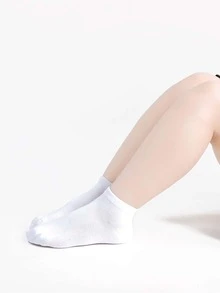 5 雙白色鏤空襪子適合幼兒男孩和女孩