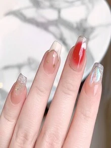 Handmade Reusable Phototherapy Press-On Gel Nail Stickers That Can Be Detached Press On Nails Nail Supplies - Multicolor - View 2