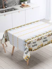 1 Chiếc Khăn Trải Bàn Dùng Một Lần Phong Cách Xe Kỹ Thuật Tiệc Sinh Nhật Với "Chúc Mừng Sinh Nhật", Người Chạy Bàn Trang Trí Hoàn Hảo Chủ Đề Xe Kỹ Thuật Bàn Tiệc Sinh Nhật, Đồ Trang Trí Bàn Tiệc, Khăn Trải Bàn, Người Chạy Bàn - Nhiều màu - Xem 6