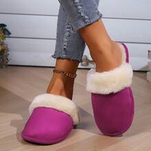 Winter Classic Style Women's Indoor Slippers - Hot Pink - View 2