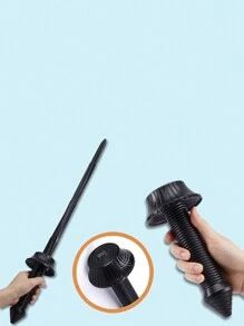 1入創意反重力壓力釋放玩具3d打印可展開劍,多種顏色的塑料折疊劍(隨機附件) - 彩色 - 查看 3