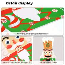 2入組大號胡桃夾子聖誕院子標識加釘,聖誕節室外清倉,聖誕樹飾,xmas花園假日派對裝飾草地標誌