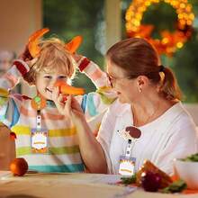 1入組手工繡製感恩節松鼠、南瓜、火雞設計可伸縮護士識別證繫帶捲軸 - 橘色 - 查看 3