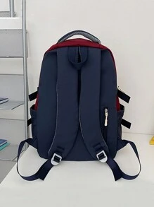 Lightweight,Portable European And American Style Color Block Large Capacity Backpack With Multiple Pockets & Zippers, Suitable For Daily Use, Commuting, Outdoor Activities And Can Fit Laptop (Accessories Are Only For Photography And Not Included In The Backpack) School Backpack For College Students,For Teen Boys And Girls Perfect For College,Business, Work, Commute,High School,Outdoors, Hiking, Travel, Climbing, Stadium, Sports, Outings ,Back To School, Street & Japanese Style Women Bag