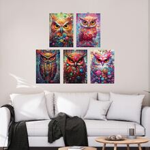 5 件/套無框感恩節、聖誕節和新年裝飾品,時尚藝術和創意風格海報,適合臥室牆壁、家居日常和節日派對裝飾