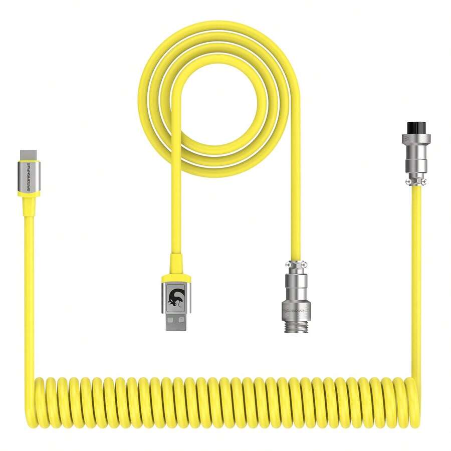 C01-Yellow Flexible Durable TPU Material Aluminum Case Cable - Yellow - View 1