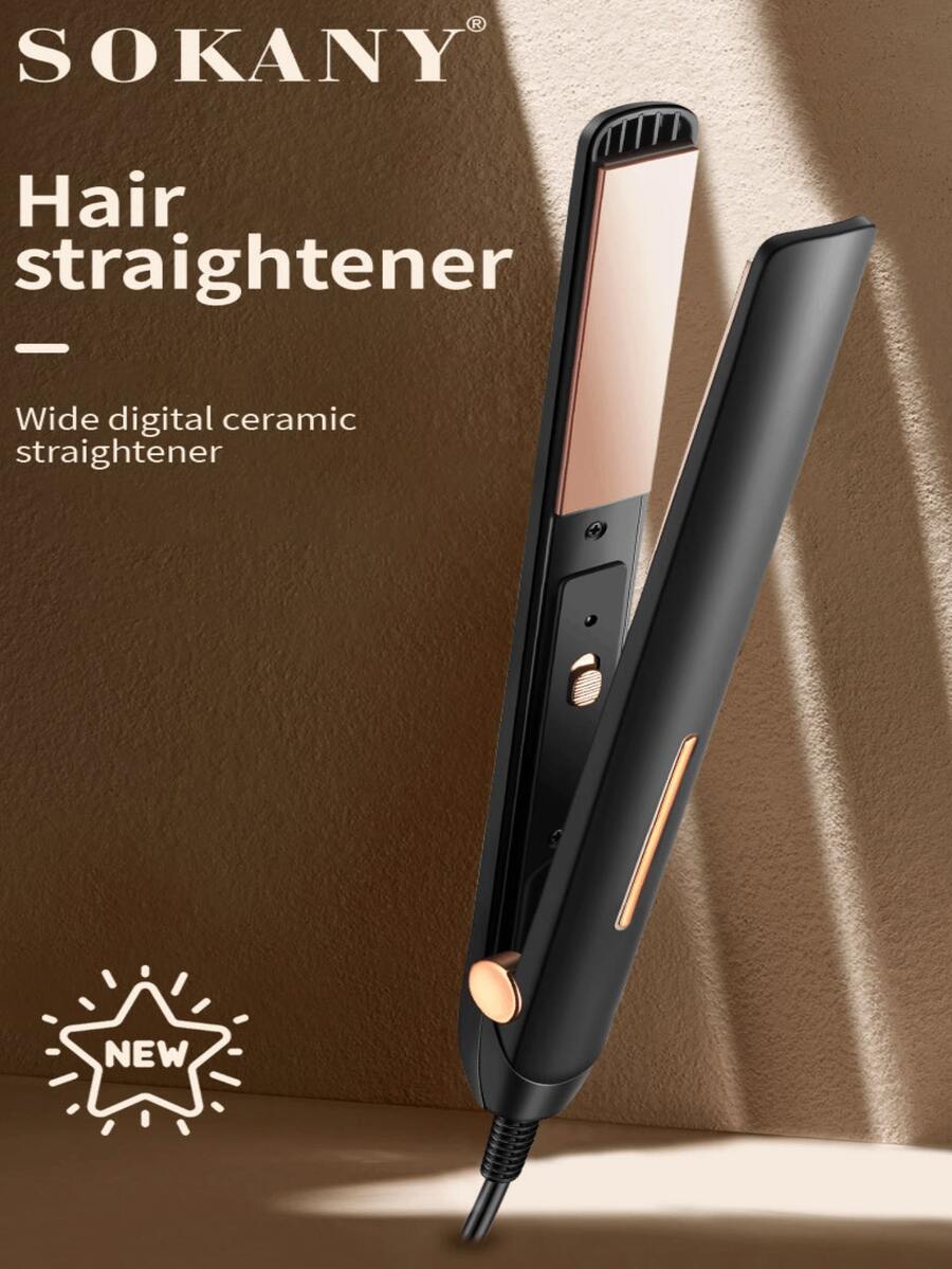 Plancha para rizar el cabello, Clip recto, hebilla interior, flequillo - Multicolor - Ver 1