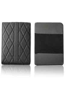 1入組-黑色-加厚鑽石紋皮革汽車中央控制台扶手墊,增加高度