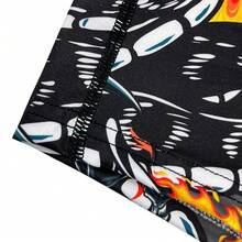 Men Letter Tape Waist Graphic Print Boxers - Grey - View 5