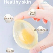 1個透明質酸糠酸蛋皂條臉部皂,天然肥皂適用於身體和臉部,溫和手工製作的肥皂,滋潤皮膚光滑