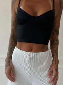 Women Tops - 黑色 - 查看 2