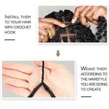 1包/18英寸假發式卷髮針織頭髮,適合非洲女性使用黑色卷髮 - 黑色 - 查看 7