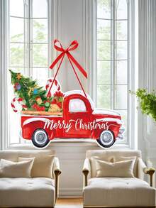 1入裝聖誕裝飾門掛橫幅,適用於新年派對,聖誕老人/聖誕樹門掛鈎