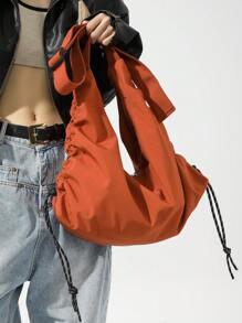 Túi Crossbody Nữ màu trơn Có thể điều chỉnh được không giớ tính - Đỏ - Xem 8