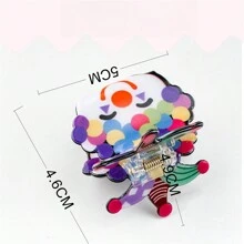 4pcs Clown Jaw Hair Clip Set, Hair Accessory For All Hair Types - Multicolor - View 4