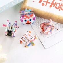 4pcs Clown Jaw Hair Clip Set, Hair Accessory For All Hair Types - Multicolor - View 7