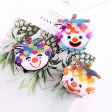 4pcs Clown Jaw Hair Clip Set, Hair Accessory For All Hair Types - Multicolor - View 3