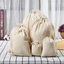 50入組5.90*7.87英寸的禮品和珠寶掛袋,聖誕樹裝飾袋,束口袋,包裝和儲物袋,種子,茶,米等的布質袋