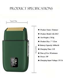 Actualice Su Rutina De Aseo Con Este Cortapelos Eléctrico Inalámbrico Y Resistente Al Agua Para Hombres - Verde - Ver 2