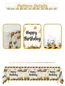 1 Chiếc Khăn Trải Bàn Dùng Một Lần Phong Cách Xe Kỹ Thuật Tiệc Sinh Nhật Với "Chúc Mừng Sinh Nhật", Người Chạy Bàn Trang Trí Hoàn Hảo Chủ Đề Xe Kỹ Thuật Bàn Tiệc Sinh Nhật, Đồ Trang Trí Bàn Tiệc, Khăn Trải Bàn, Người Chạy Bàn - Nhiều màu - Xem 8