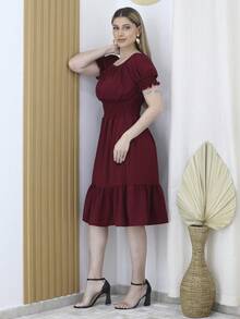 Women Dresses - Burgundy - View 2