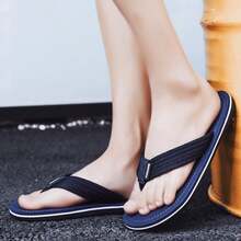 男士休闲拖鞋凉鞋，系带设计，尺码 38-45 - 藍色 - 查看 4