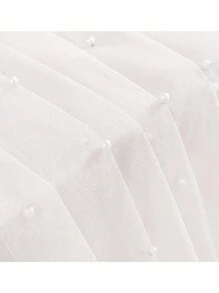 Faux Pearl Yarn Table Runner Wedding Decoration, 1pc - White - View 3