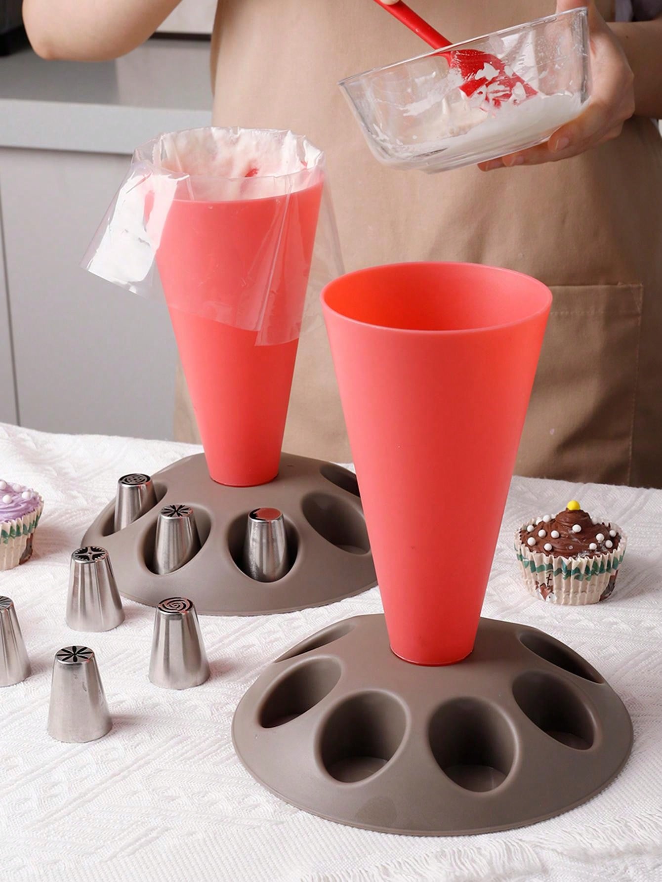 1pc New Detachable Cake Decorating Tool Stand For Piping Nozzles