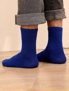 5 Pairs/set Solid Color Casual Sports Socks For Daily Wear Outdoors - Multicolor - View 4