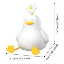 Cute Duck Night Light Silicone Dimmable Nightlight Rechargeable Bedside Touch Lamp Room Decor for Bedroom, Stocking Stuffers for Thanksgiving Christmas